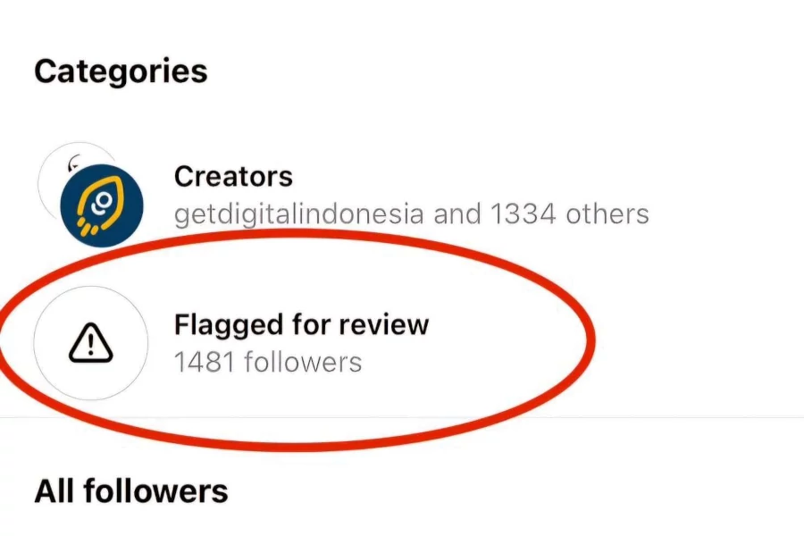 flagged for review اینستاگرام