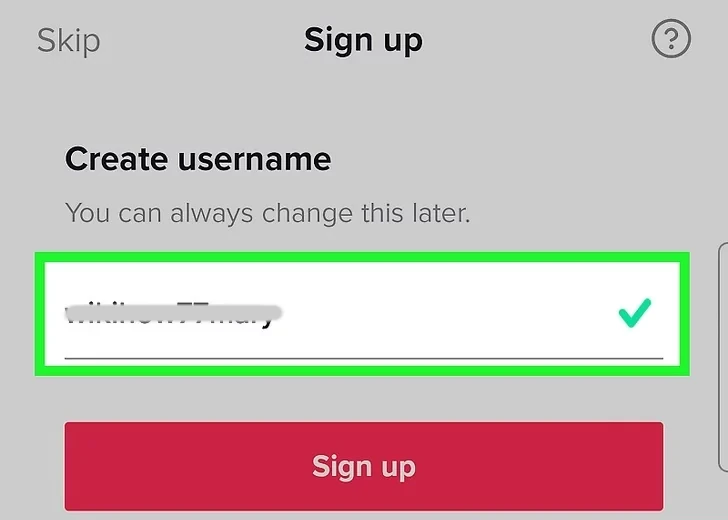 نحوه ثبت نام در تیک تاک