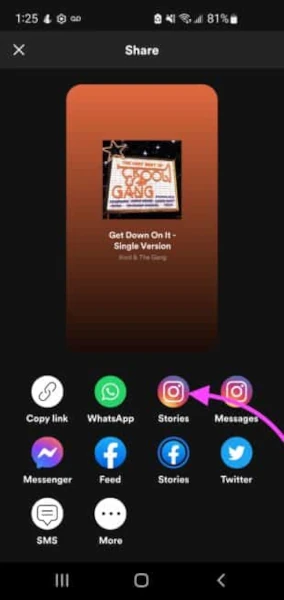 اضافه کردن موزیک به استوری اینستاگرام از طریق اسپاتیفای