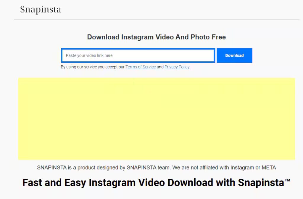 Snapinsta، ابزار دانلود ویدیو از اینستاگرام